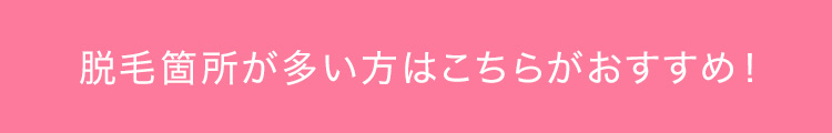脱毛箇所が多い方はこちらがおすすめ！